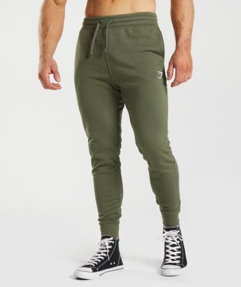 Men's Gymshark Crest Jogger Olive | NZ 4YIKQH